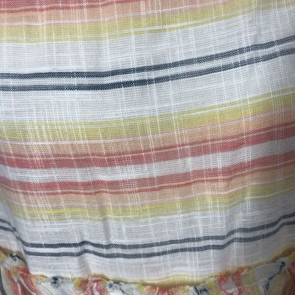 Free People Dress Womens S/P Striped Raw Hem Summer Nights Mini Babydoll New - Picture 14 of 14